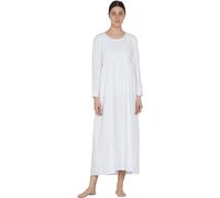 Nightingales Ladies Classic Long Sleeves Cotton Nightdress White