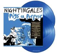 NIGHTINGALES LP x 2 Pigs On Purpose DELUXE BLUE VINYL 180g + Downloads MAILS SAM