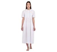 Nightingales White Cotton Classic Collar Nightdress