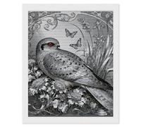 Nightjar Dusty Miller Diamond Art Kits for Adults 16"x20" DIY Diamond Painting Kit for Beginners Gem Art Painting with Round Full Drill Diamonds DIY Paint Paintings for Home Wall Decor Gift
