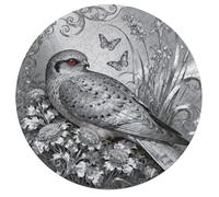 Nightjar Dusty Miller Personalized Jigsaw Puzzles, 195Pcs Custom Wooden Jigsaw Puzzle Round Puzzle Gift Adult