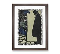 Nightly Conversations By Moriz Jung Classic Painting Framed Print | A2 Walnut Framed Wall Art | Ready to Hang | Classic Historical Picture | Living Room Bedroom Lounge Office