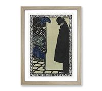 Nightly Conversations By Moriz Jung Classic Painting Framed Print | A4 Oak Framed Wall Art | Ready to Hang | Classic Historical Picture | Living Room Bedroom Lounge Office