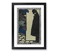 Nightly Conversations by Moriz Jung Framed Print | A2 Black Framed Wall Art | Ready to Hang | Modern Nature Picture | Living Room Bedroom Lounge Office