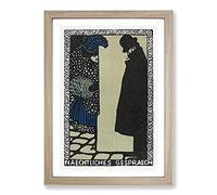 Nightly Conversations by Moriz Jung Framed Print | A2 Oak Framed Wall Art | Ready to Hang | Modern Nature Picture | Living Room Bedroom Lounge Office