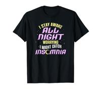 Nightly Owl I Stay Awake All Night Worried Catch Insomnia Value Graphic T-Shirt
