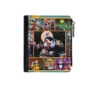 (Nightmare Before Christmas _223) PU Wallet Compact Bifold with Zipper & Multiple Card Coins Slots Black Stylish Durable Graphic Design Print for Men Women Kids Christmas Gift