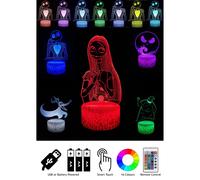 (Nightmare Before Christmas) 3D Optical Illusion LED Night Light for Kids