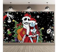 Nightmare Before Christmas Backdrop Cloth Jack Skellington Christmas Decorations Christma Indoors Outdoor Decorations New Year Holiday Party Decoration Supplies Christma Novelty Gifts