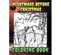 Nightmare Before Christmas Coloring Adventure: Bold and Easy Spooky Christmas Designs to Color