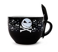 Nightmare Before Christmas Disney The Cross Bones Ceramic Soup Mug with Spoon