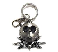 Nightmare Before Christmas Jack Head Pewter Key Ring, 3"