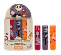 Nightmare Before Christmas Lip Balm Trio 4g x 3 Cherry, Peach, Vanilla | Disney Tim Burton’s 0.14 oz x 3 pack Multi Design Lip Balms, Hydrating & Moisturising, Officially Licensed, Mad Beauty