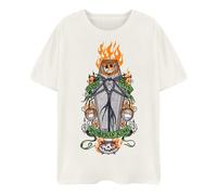 Nightmare Before Christmas Men's Long Live The Pumpkin King Cotton T-Shirt in Natural | Size: XL Nightmare Before Christmas Natural XL