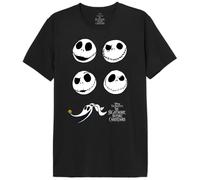 Nightmare Before Christmas Men's Mejackdts004 T-Shirt, Black, 3XL