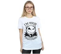 Nightmare Before Christmas Nightmare Cotton Boyfriend T-Shirt Disney White 5XL