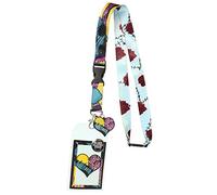 Nightmare Before Christmas Sally ID Lanyard Badge Holder with 1.5" Heart Rubber Charm Pendant