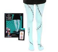 Nightmare Before Christmas Sally Leggings - Bundle with Size Kids M/L Sally Cosplay Tights, Bookmark | Sally Costume Bottoms| Packaging May Vary