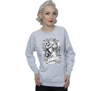Nightmare Before Christmas Simply Meant To Be Sweatshirt Disney Grey M