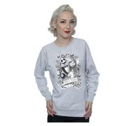 Nightmare Before Christmas Simply Meant To Be Sweatshirt Disney Grey XXL