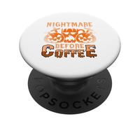 Nightmare Before Coffee Halloween Pumpkin Spice Latte Fall PopSockets Adhesive PopGrip