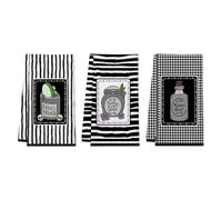 Nightmare Before Halloween Kitchen Towels, Nightmare Christmas Home Kitchen Bathroom Decorations, 3 Pack Funny Halloween Hand Towels Dish Cloths - Deadly Night Shade Worm's Wort Frog's Breath