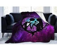 Nightmare Christmas Ultra Soft Blanket, Flannel Fleece Summer Season Light Weight Living Room Bedding/Bedroom, Valentine's Lovers (M(61" inchX51'inch))