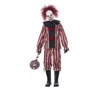 California Costumes 01283 Nightmare Clown Character Adult Sized Costumes, Striped, Red, Large