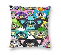 Nightmare Furby Cartoon Robot Toys Square Pillowcase Pillow Cover Cushion Zip Decorative Comfort Throw Pillow for Home Sofa