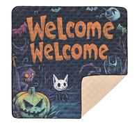 Nightmare Halloween Happy Welcome Soft Padded Baby Play Mat for Indoor Outdoor Waterproof Baby Kick Crawling Mat for Babies Infants Toddlers, 50'' x 50''