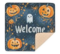 Nightmare Halloween Orange Pumpkins Grimace Large Non-Slip Baby Play Mat for Floor Comfortable Infant Play Mat for Baby Toddler Infant, 50'' x 50''
