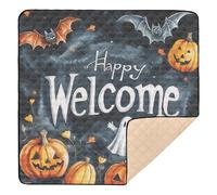 Nightmare Halloween Pumpkin Fun Cute Foldable Baby Activity Play Mat for Floor Lightweight Tummy Time & Crawling Mat for Babies Infants Toddlers, 50'' x 50''