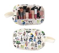 Nightmare Inspired Makeup Bag Nightmare Skull Merch Jack and Sally Fans Gift Zero Ghost Dog Toiletry Bag (Night Ghost Bag)