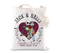 Nightmare Movie Inspired Gift Jack And Sally Lover Tote Bag Simply Meant To Be Handbag Valentine Gothic Gift (Simply Meant)