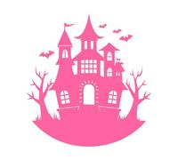 Nightmare Props Haunted House Ready Wall Stickers 54.6x58cm Art Mural Painting Pink