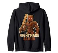 Nightmare Sahur - Brainrot Gaming Halloween Scary Kids Teens Zip Hoodie