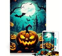 Nightmare Spooky Pumpkins 1000 Piece Jigsaw Puzzles for Teenagers Jigsaw Logic Ability Toy Soft Relax Accurate Cut Cherished Gift (50x75cm)