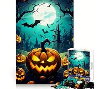 Nightmare Spooky Pumpkins Jigsaw Puzzles for Adults1000 Piece Strengthen Memory Home Activity Clean Edge Festive Gift (38x26cm)