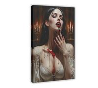Nightmare Vampire Art Poster Canvas Poster Bedroom Decor Landscape Office Room Decor Gift 08x12inch(20x30cm)