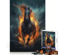 Nightmare Wild Horse Mare Hard Jigsaw Puzzle for Adults 1000 Pieces Boost Memory Soothing Play Premium Cut Perfect Present (50x75cm)