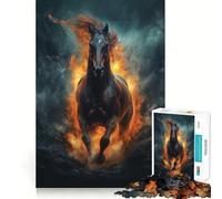 Nightmare Wild Horse Mare Hard Jigsaw Puzzle for Adults 1000 Pieces Boost Memory Soothing Play Premium Cut Perfect Present (50x75cm)