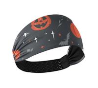 Nightmare Zombie Gryay Orange Moisture Wicking headbands for women trendy Elastic hair bands for Athletic Sports Running basketball Cycling diadema para mujer