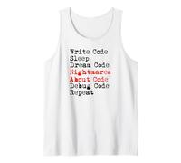 Nightmares About Code Debugging Meme Tank Top