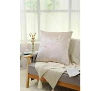 NIGHTS Crushed Velvet Cushion Covers Plain Cushion Covers 18'',24'' (Cream, 24'' X 24'')