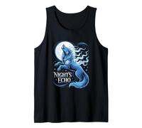 Night's Echo Mystical Wolf Moon Howling Tank Top