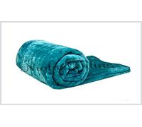 Nights Online Premium Luxury Mink Faux Fur Throws, Plain Super Soft Blanket Sizes (Single (127cm x 152cm), Teal)