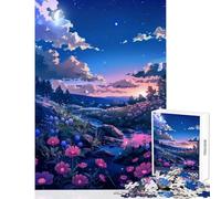 Nightscape River Puzzles for Teenagers 1000 Piece Support Memory Strength And Retention Gentle Calm Leisure Activity (38X26cm)
