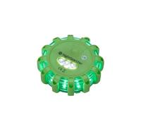 NightSearcher 3AAA Single LED Hazard Warning Light in Green, 25 Hrs Runtime, Magnetic Back, Crush and Waterproof
