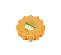 NightSearcher 3AAA Single LED Hazard Warning Light in Yellow, 25 Hrs Runtime, Magnetic Back, Crush and Waterproof