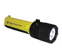 NightSearcher ATEX Zoomable LED Flashlight, Hazardous Area Battery-Powered 4 x AA Torch, Spot-to-Flood Beam, 160 Lumen